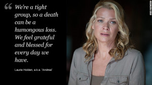 Laurie Holden's Andrea - who spent much of this season in Woodbury ...