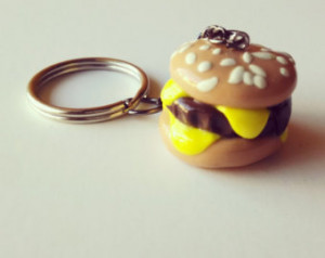 Pulp Fiction Inspired Royale with Cheese Burger Keychain Handmade ...