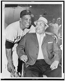 Willie Mays with Roy Campanella (1961)