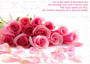 Flowers love quotes wallpaper