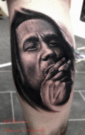 tattoos bob marley smoking tattoos bob marley tattoo made by mell bob ...