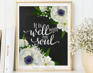 well with my soul print inspiration quote print wall art chalkboard ...