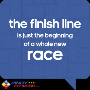 The finishline is the the beginning of a whole new race