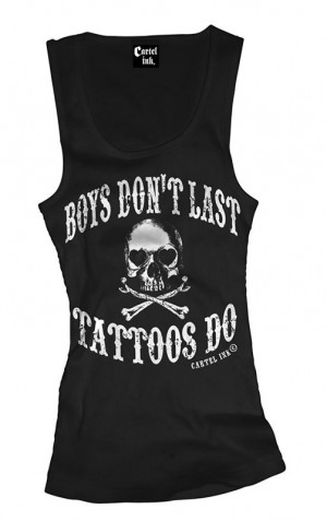 Women's Boys Don't Last, Tattoos Do Beater by Cartel Ink