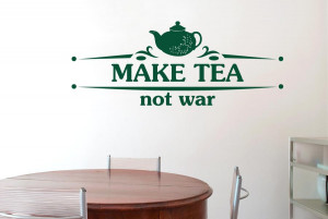 ... about Make Tea Not War Flower Teapot Wall Stickers Decals Quotes Art