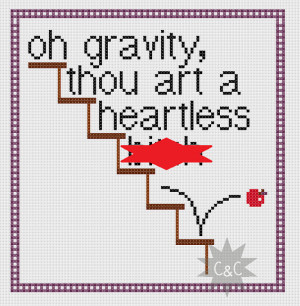 The Big Bang Theory Sheldon gravity quote - counted cross stitch PDF ...