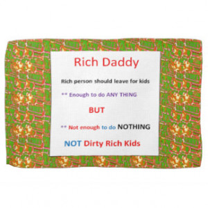 RICH DADDY - Financial Wisdom Quote Kitchen Towel