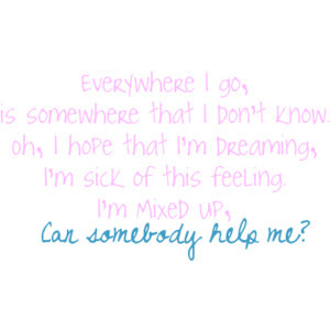 Mixed Up - Hannah Montana [quote, lyrics, words, fonts.[:]