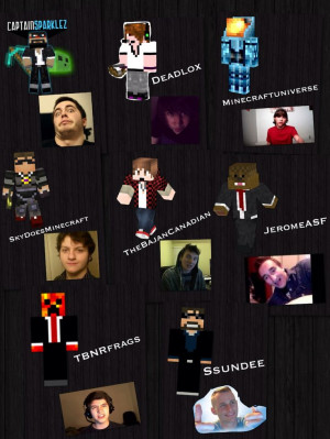 Collage of minecraft YouTubers! CaptainSparklez, SkyDoesMinecraft ...