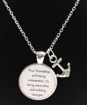 ... Anchor True Friendship Long Distance Quote Best Friends BFF Necklace