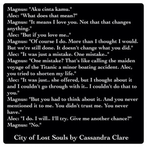 Alexander 'Alec' Lightwood and Magnus Bane (City of Lost Souls by ...