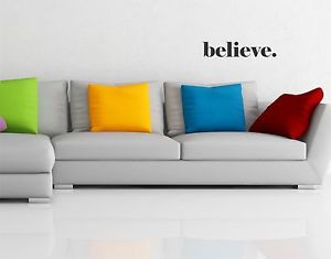 Believe-Wall-Decal-removable-quote-sticker-art-decor-words-mural ...