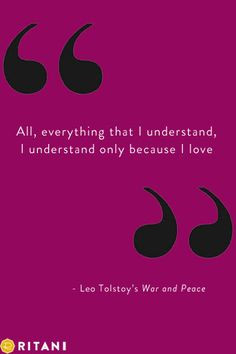 Leo Tolstoy War and Peace - Classic Love and Romance Quotes