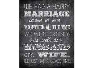 We Had A Happy Marriage - Printable Typography Art Quote - Custom ...