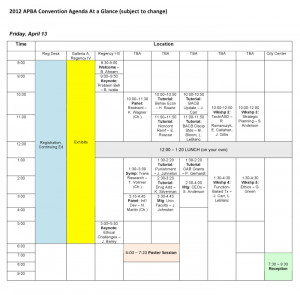 2012 APBA Convention Schedule