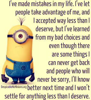 minion quotes i have made mistakes in my lifejpg