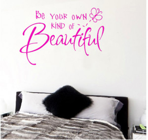 ... OWN KIND OF BEAUTIFUL VINYL WALL ART DECAL QUOTE BEDROOM HOME GIRL