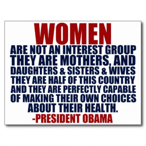 Women's Rights Obama Quote Post Cards