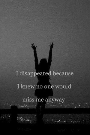 wish i could disappear