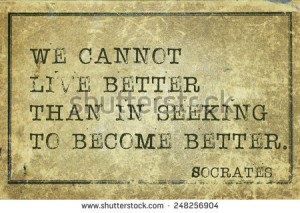 ... Socrates quote printed on grunge vintage cardboard - stock photo
