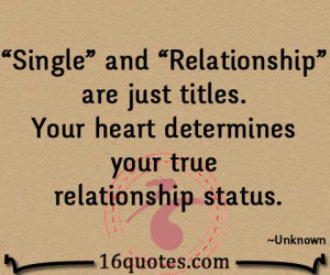 ... heart determines your true relationship status unknown translate quote