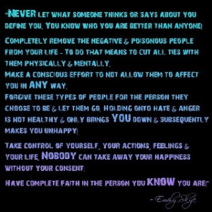 Get rid of negativity .....
