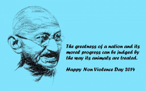 Gandhi Non Violence Day Quotes 2014 in Hindi English