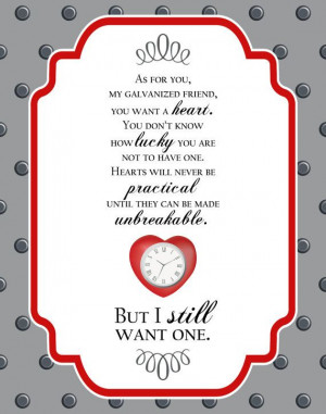 Our newest poster — Wizard of Oz Tinman quote poster 11 x 14 by ...