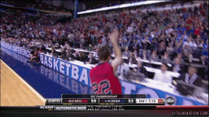 Ole Miss Guard Marshall Henderson Gives Florida Fans the Gator Chomp ...
