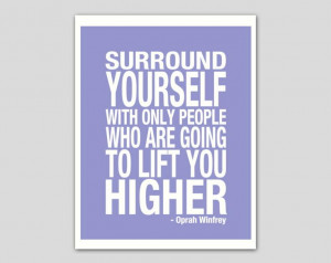 Inspirational Quote Art Print Custom Colors Oprah Winfrey Quote Poster ...