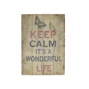 ... 3483 Wooden Wall Art with Life Quote - Brown, Red, Black, Yellow, Blue