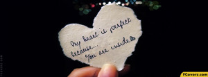 Perfect Heart Quote Facebook Cover
