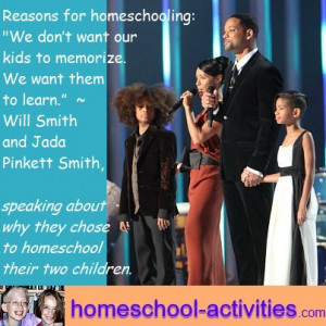 Quote from Will Smith about homeschooling