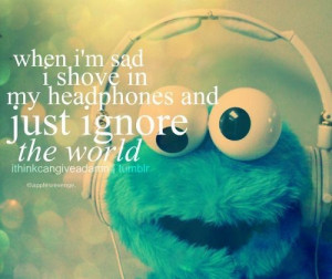 cookie,monster,music,quote,favorites,quotes,headphones ...