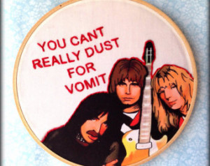 Spinal Tap - Handmade Illustrated E mbroidered Quote Hoop Fabric Wall ...