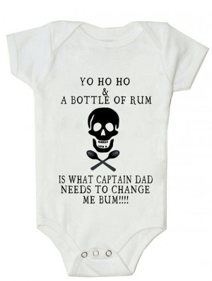 ... bottle of Rum - Funny Pirate shirt for baby, toddler or kids of