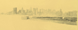 ... architectural drawing by Louis Kahn for New York's Four Freedoms Park