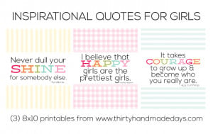 Printable Inspirational Quotes for Girls