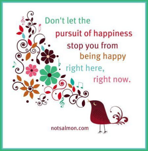 Don't let the pursuit of happiness stop you from being happy right ...