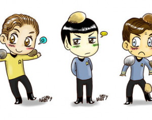 Kirk, Bones, Spock and Chekov Star Trek TOS Magnet Set ...