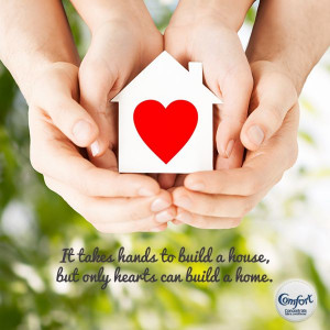 It takes hands to #build a #house, but only #hearts can build a #home ...