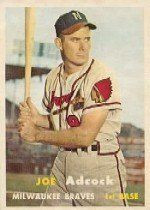 ... 117, Baseb Cards, 117 Joe, Joe Adcock, 1957 Topps, 1950S Milwauke