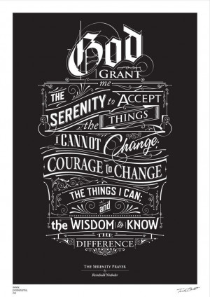 Inspirational quotes: Serenity Prayer poster / Reinhold Niebuhr TB1