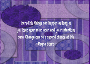 Change Can Be A Second Chance At Life