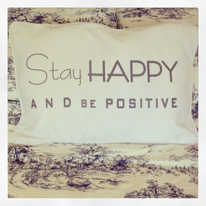 Happy Quote Cushion Cover- Stay Happy & Be Positive