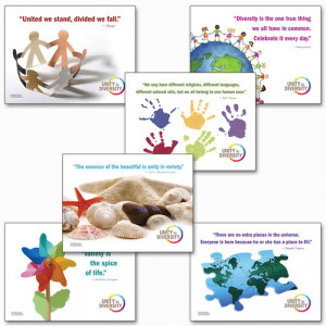 ... in Diversity - Set of 6 Guidance Posters with Inspirational Quotes