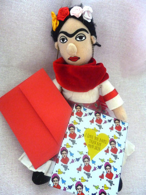 Frida Kahlo Quote Folkloric I Love You Paper Card A2