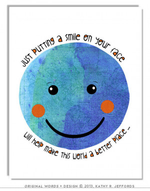 ... Planet Earth Print. Classroom Poster. Whimsical Earth Day Art