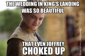 Game Of Thrones season 4 meme purple wedding