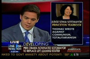 ... featuring Sotomayor's college yearbook quote of Socialist Thomas